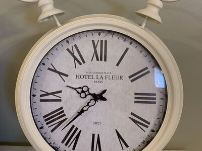 Large White Table Clock