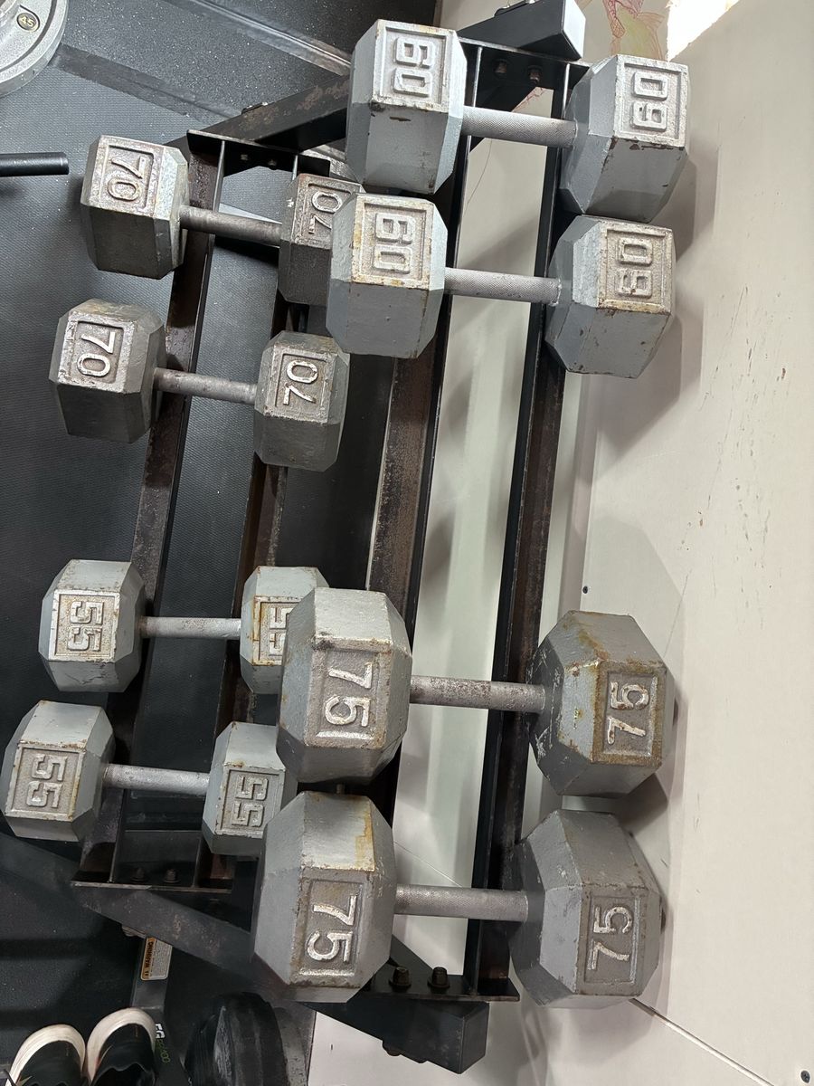 Heavy Dumbbells And Stand