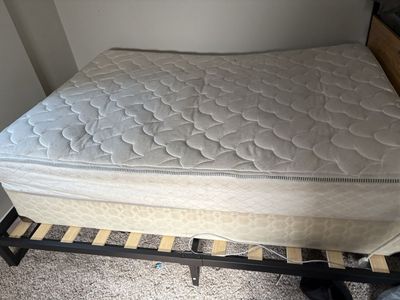 FREE!! Full Size Mattress and Box Spring with Metal Frame