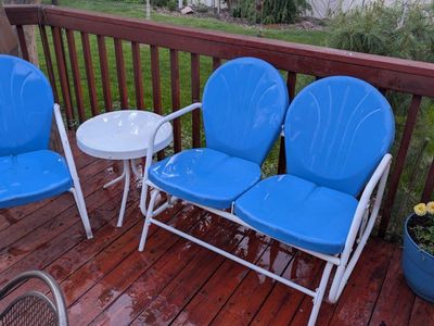 Vintage metal patio chairs