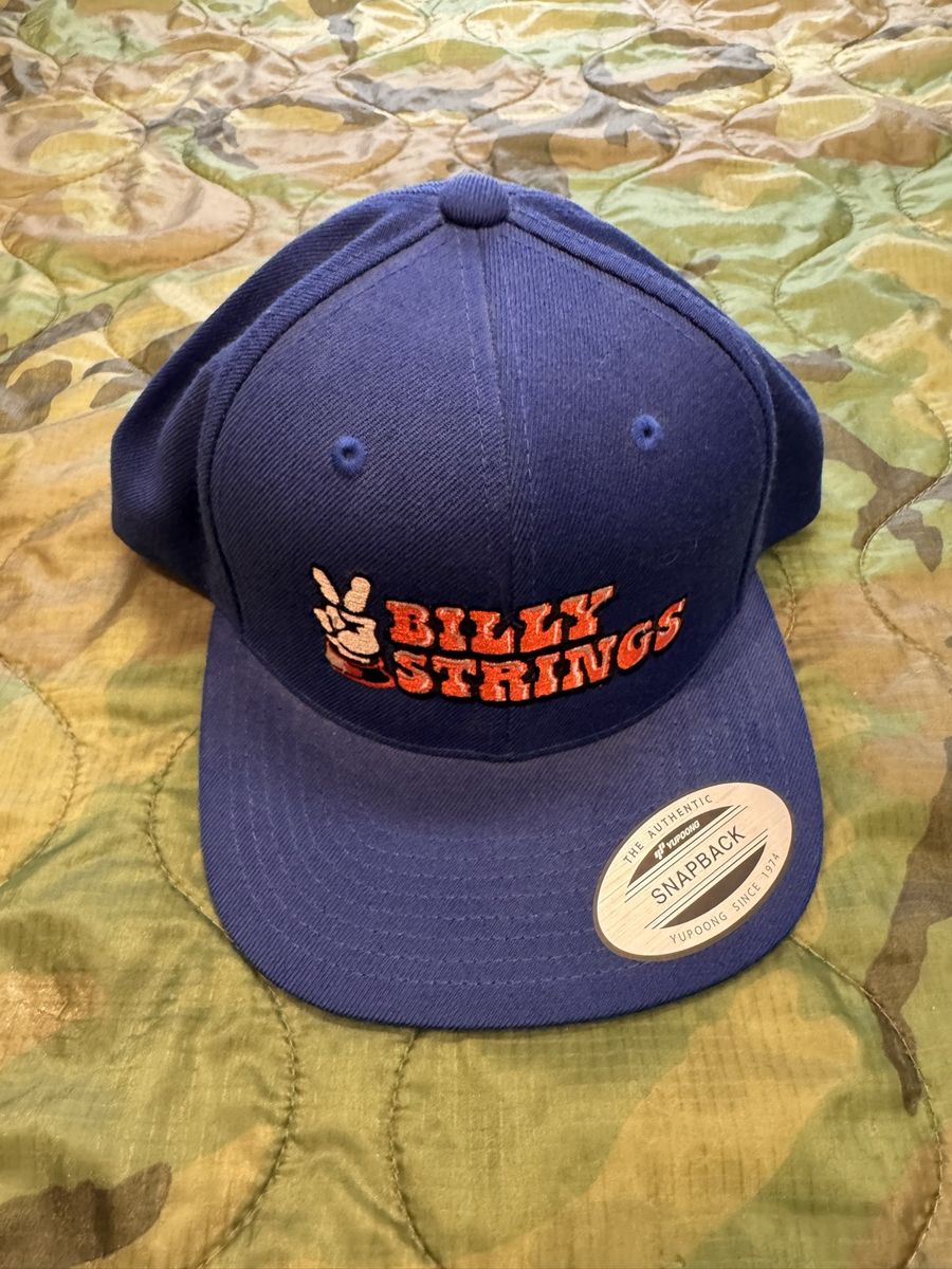Billy Strings Merch Snapback Hat Navy - Sport-Tek, NWT