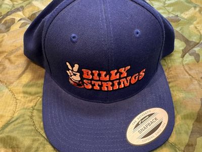 Billy Strings Merch Snapback Hat Navy - Sport-Tek, NWT