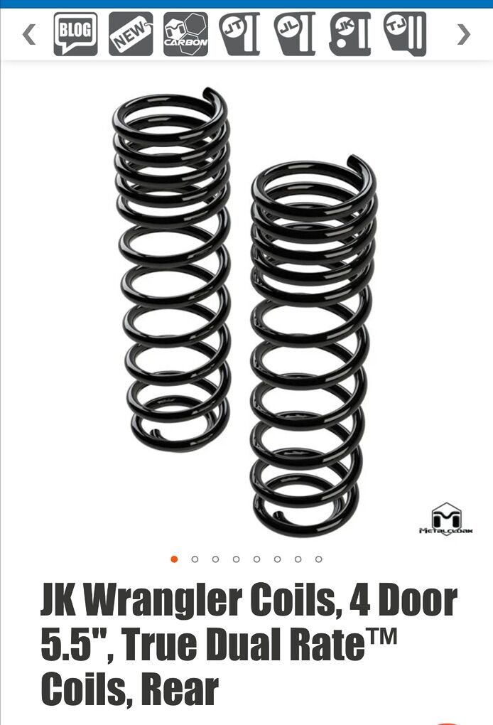Jeep JKU  5.5 Rear Metalcloak Springs