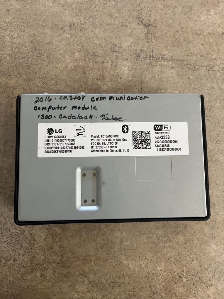 16-17 SIERRA SILVERADO TAHOE WIFI COMMUNICATION CM