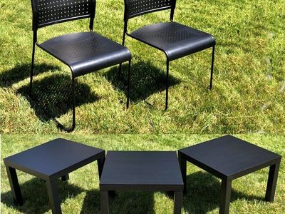 3 END TABLES plus 2 CHAIRS in great condition - $40 FOR ALL. ph 801-680-2423