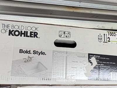 NEW White KOHLER Caxton Rectangular Undermount Bathroom Sink