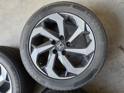 full set, 17" wheels and 215 55 r17 tires