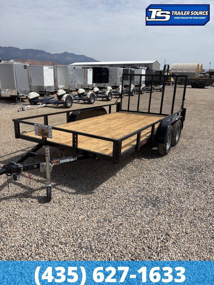 7x14 Echo EA-14-15T Utility Trailer - 7K GVWR - Tire Chocks