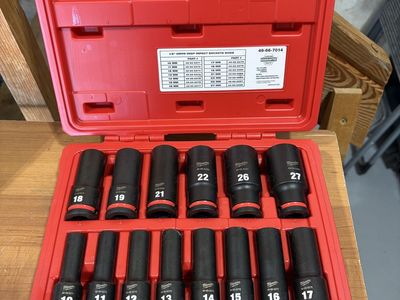 Milwuakee 1/2" Metric Deep Impact Socket Set