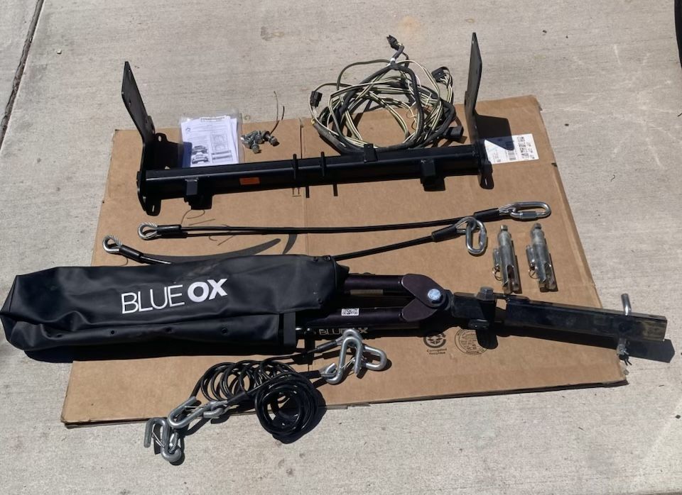 Blue Ox BX7420 Ascent Tow Bar with Safety Cables and Wiring for Flat Towing RVs