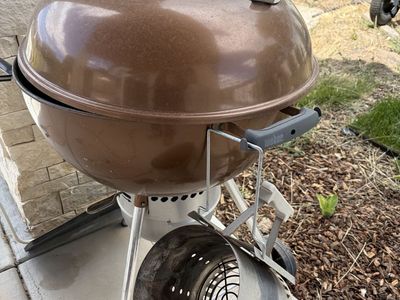 Weber Original Kettle Premium 22" Charcoal Grill - Brown, Built-in Thermometer, Ash Catcher