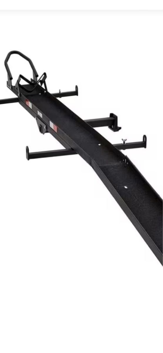 Haul-Master Steel Hitch-Mounted 600lb Motorcycle Carrier with Loading Ramp