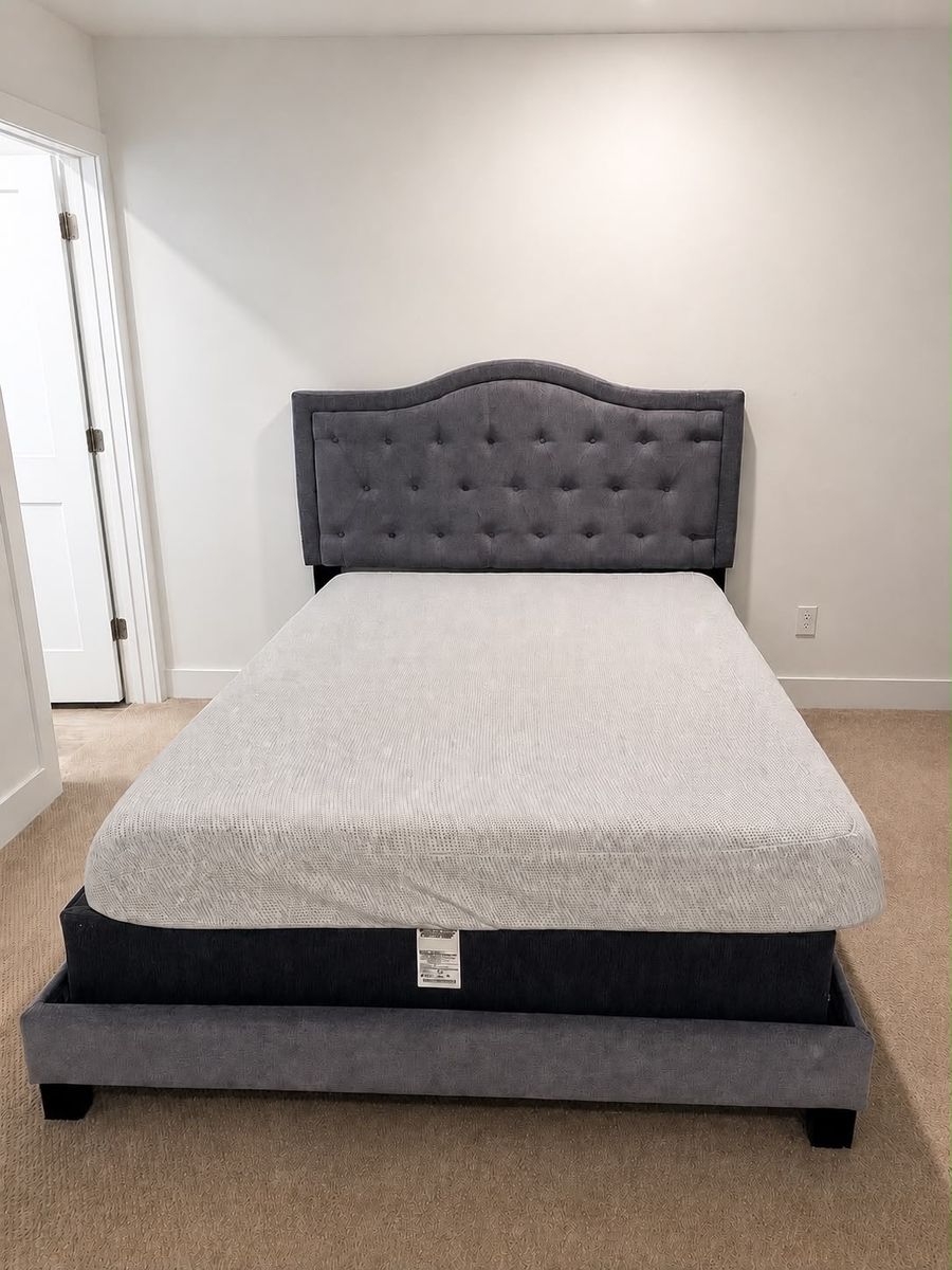 Queen bed + mattress for sale