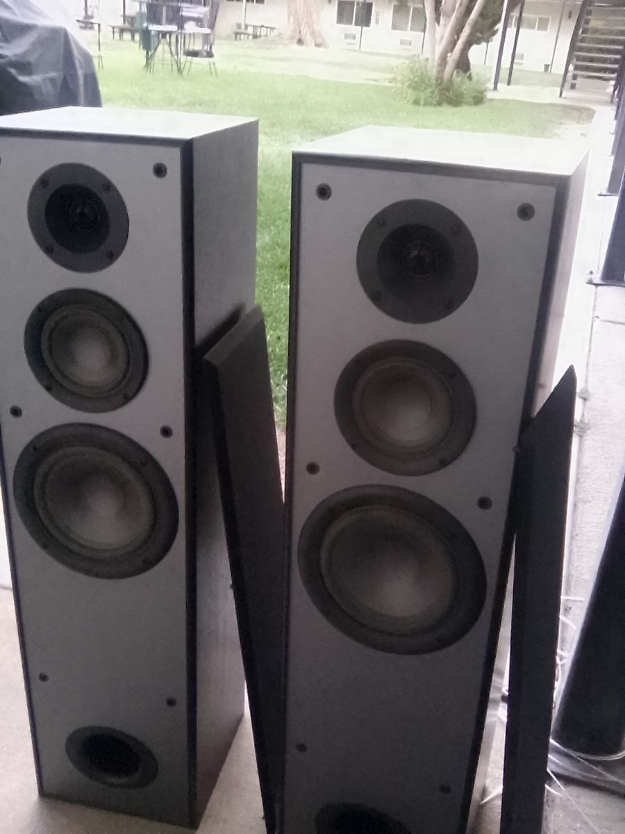 KLH M365 Floor Standing Speakers - Pair, Gray