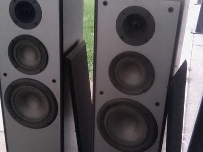 KLH M365 Floor Standing Speakers - Pair, Gray