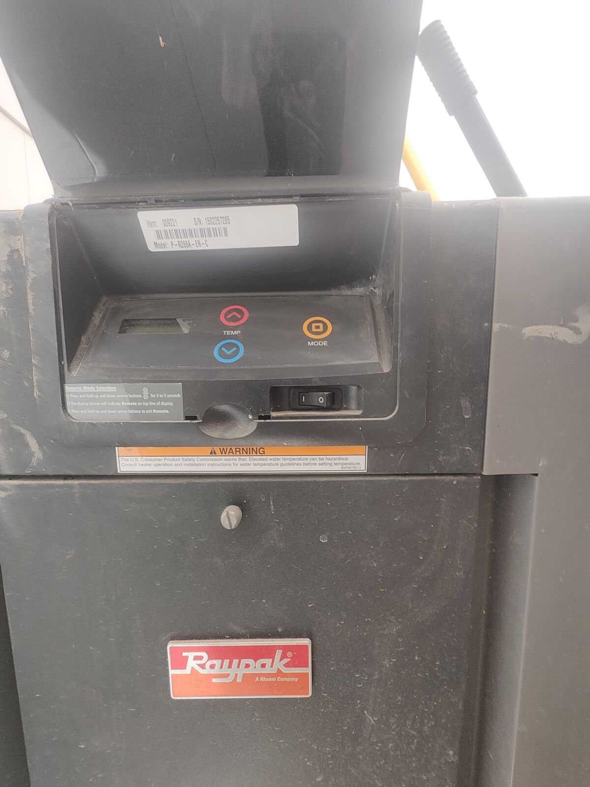 Pool Gas Heater Raypak P-R266A-EN-C