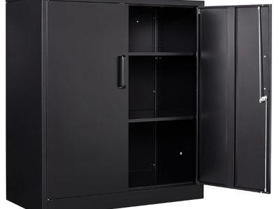 New - Yizosh Metal Garage Storage Cabinet w/ 2 Doors and 2 Adjustable Shelves.