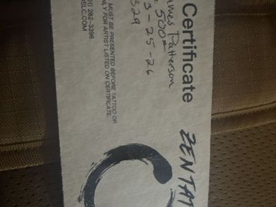 $500 gift Certificate For Tattoo Work