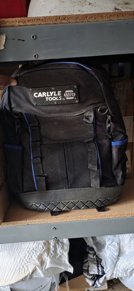 Carlyle Tools by NAPA Heavy Duty Tool Backpack Black and Blue new