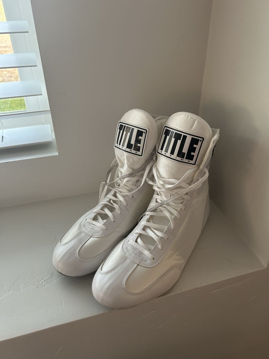 Title Boxing Mid Top Boxing Shoes White SZ 13