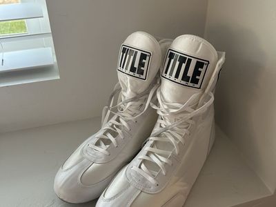 Title Boxing Mid Top Boxing Shoes White SZ 13