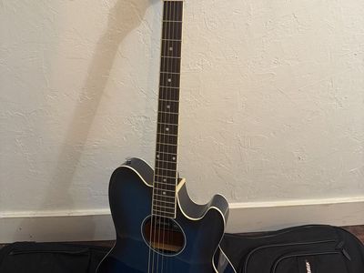 Ibanez Talman TCY10E Acoustic-Electric Guitar - Transparent Blue Sunburst