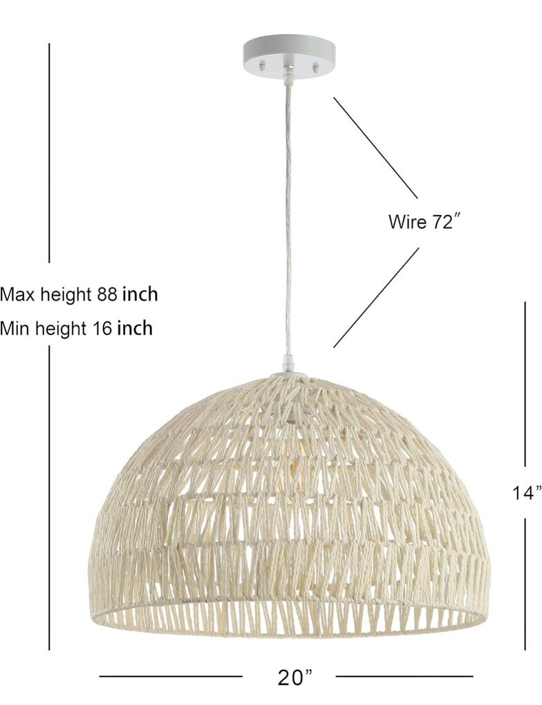 20 1-Light Bohemian LED Pendant (hardwired)