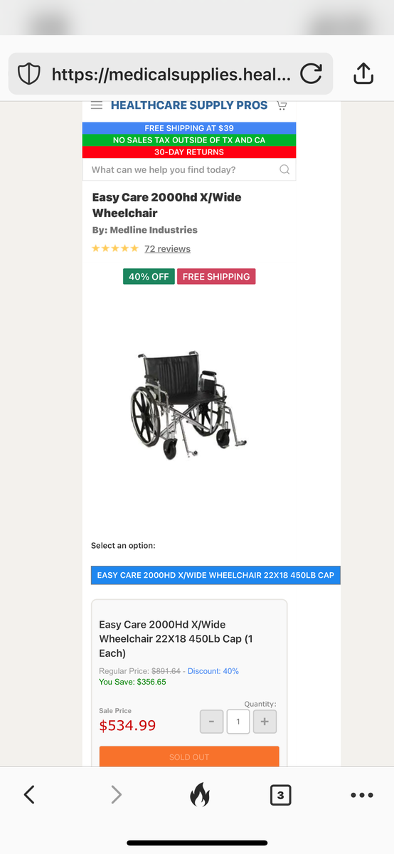 Transport Chair/ wheelchair