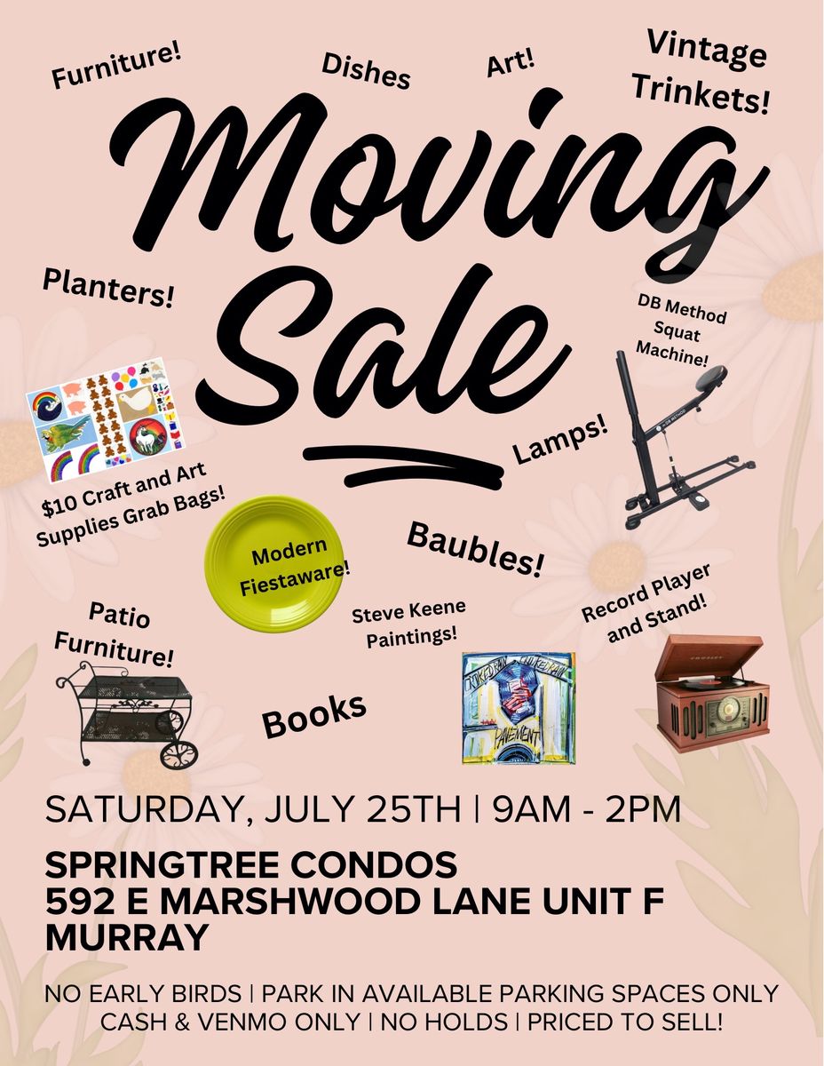 Moving Sale: Furniture, Art, Decor, Fiestaware, Records & More - Murray, UT - July 25th!