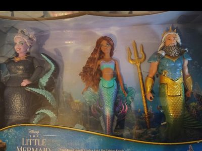 live action Disney Ariel triton ursula Little mermaid mattel doll set