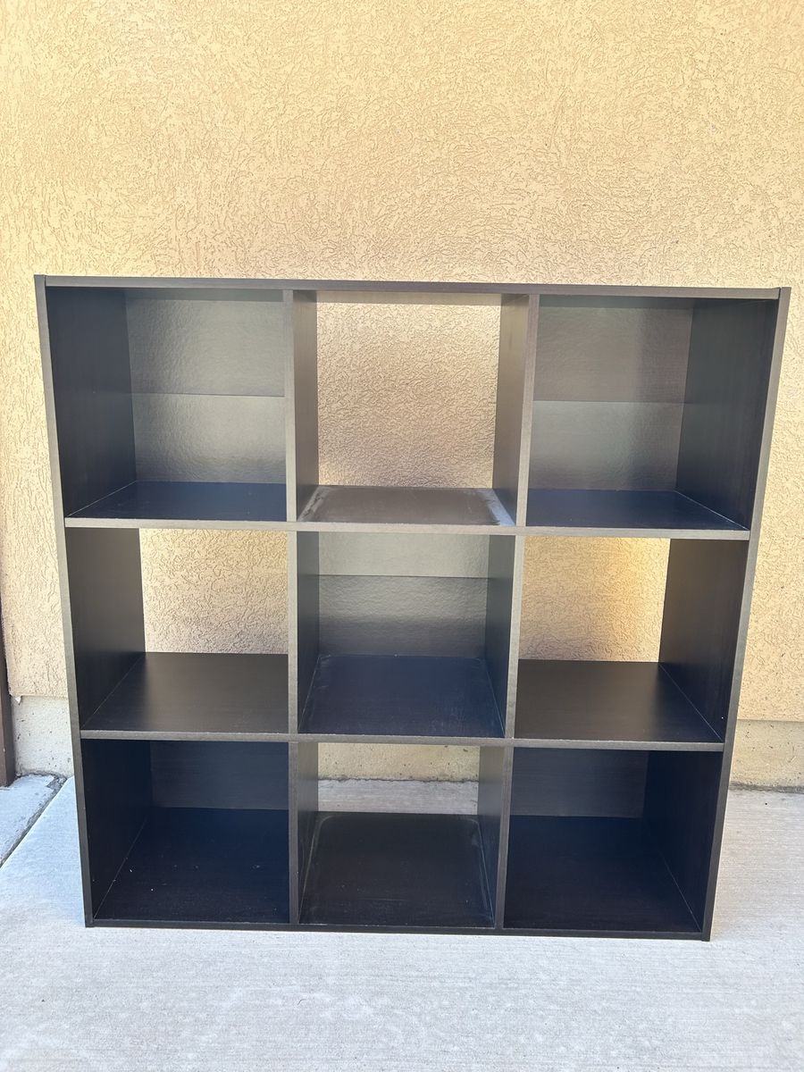 Black 9-Cube Storage Organizer Shelf Unit