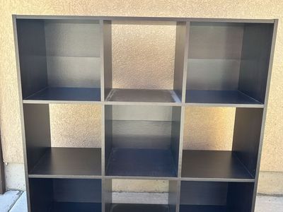 Black 9-Cube Storage Organizer Shelf Unit