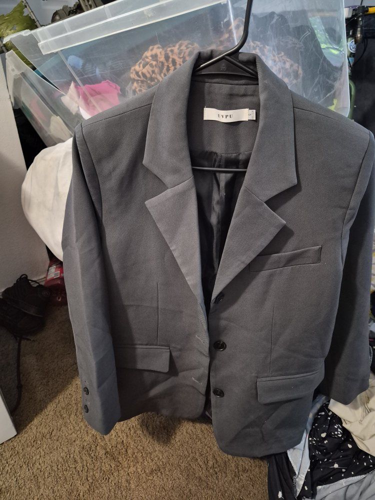 LVPU Grey Blazer Jacket Size S