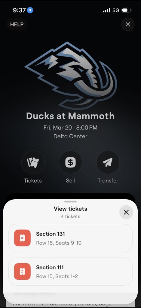 Utah Mammoths vs Anaheim Ducks 03/20
