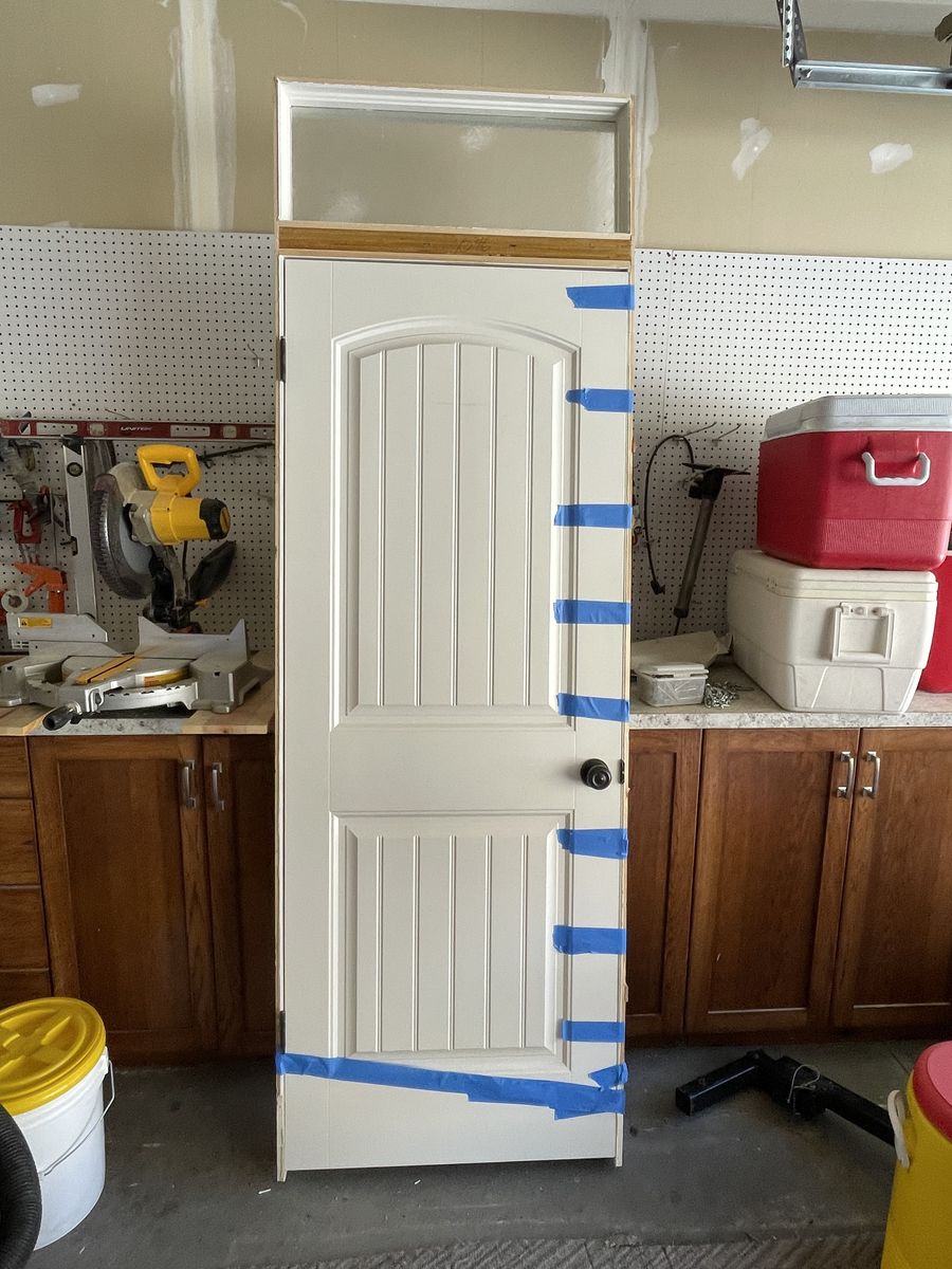 Interior door with transom