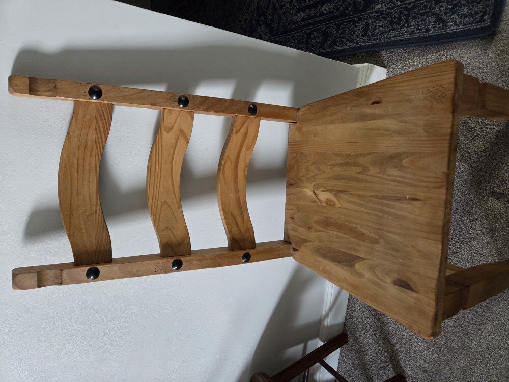 Pier 1 Rustic Mexican Pine Ladder Dining Chair ai