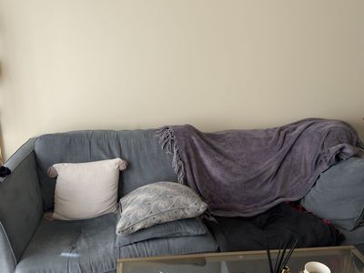FREE **** Blue Futon Couch - Versatile Seating & Sleeping Solution