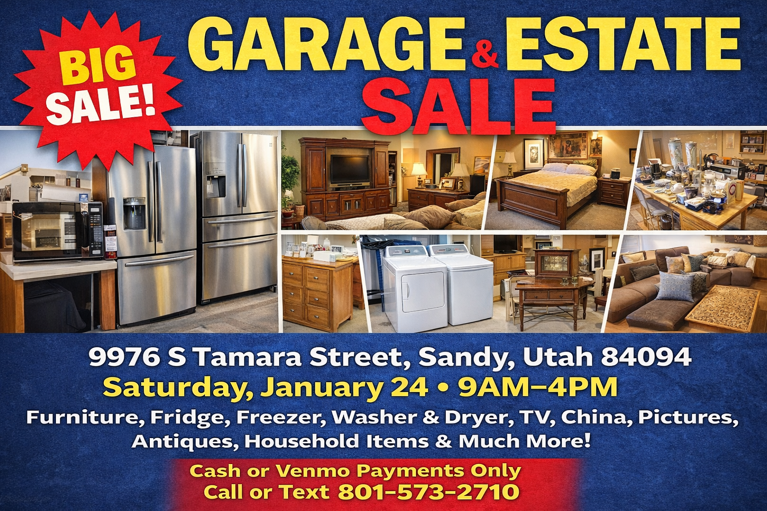 Everything must go! Moving from Home to Apartment. Estate, Garage Sale