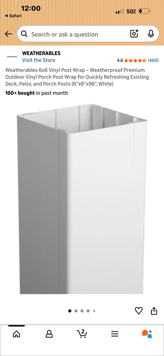 Vinyl 6x6 Post Cover