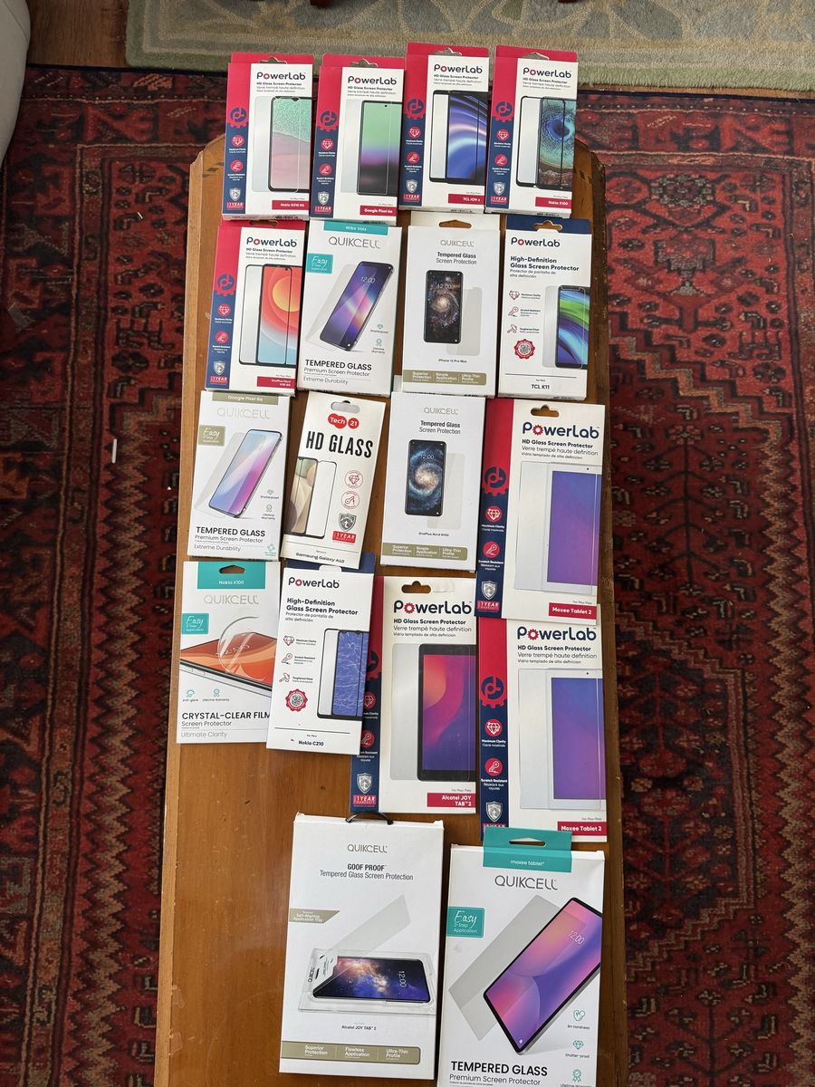 Assorted Cell Phone Cases and Screen Protectors Lot - Zizo, Quikcell, Tech21