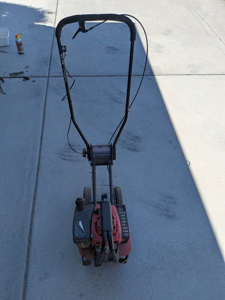 Troy-Bilt Gas Tiller Cultivator Garden Yard Tool Used