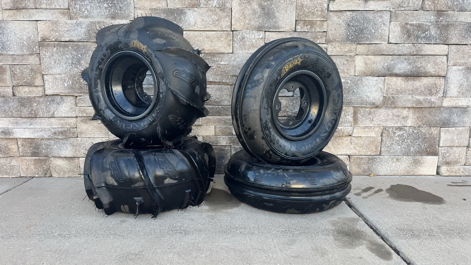 Sand Star Paddle Tires and DWT Rims Set for ATV
