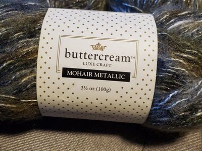 5 Skeins Buttercream Mohair Metallic