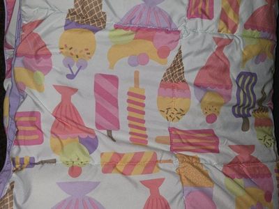 Ice Cream Cone & Popsicle Patterned Puffer comforter queen size