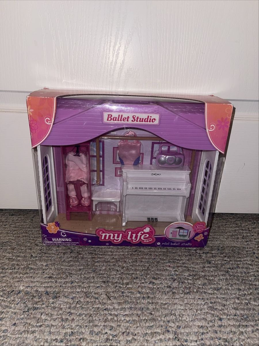 New! My Life As Mini Ballet Studio Carry Case For 6” Dolls
