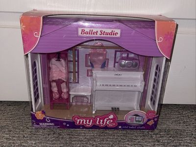 New! My Life As Mini Ballet Studio Carry Case For 6” Dolls