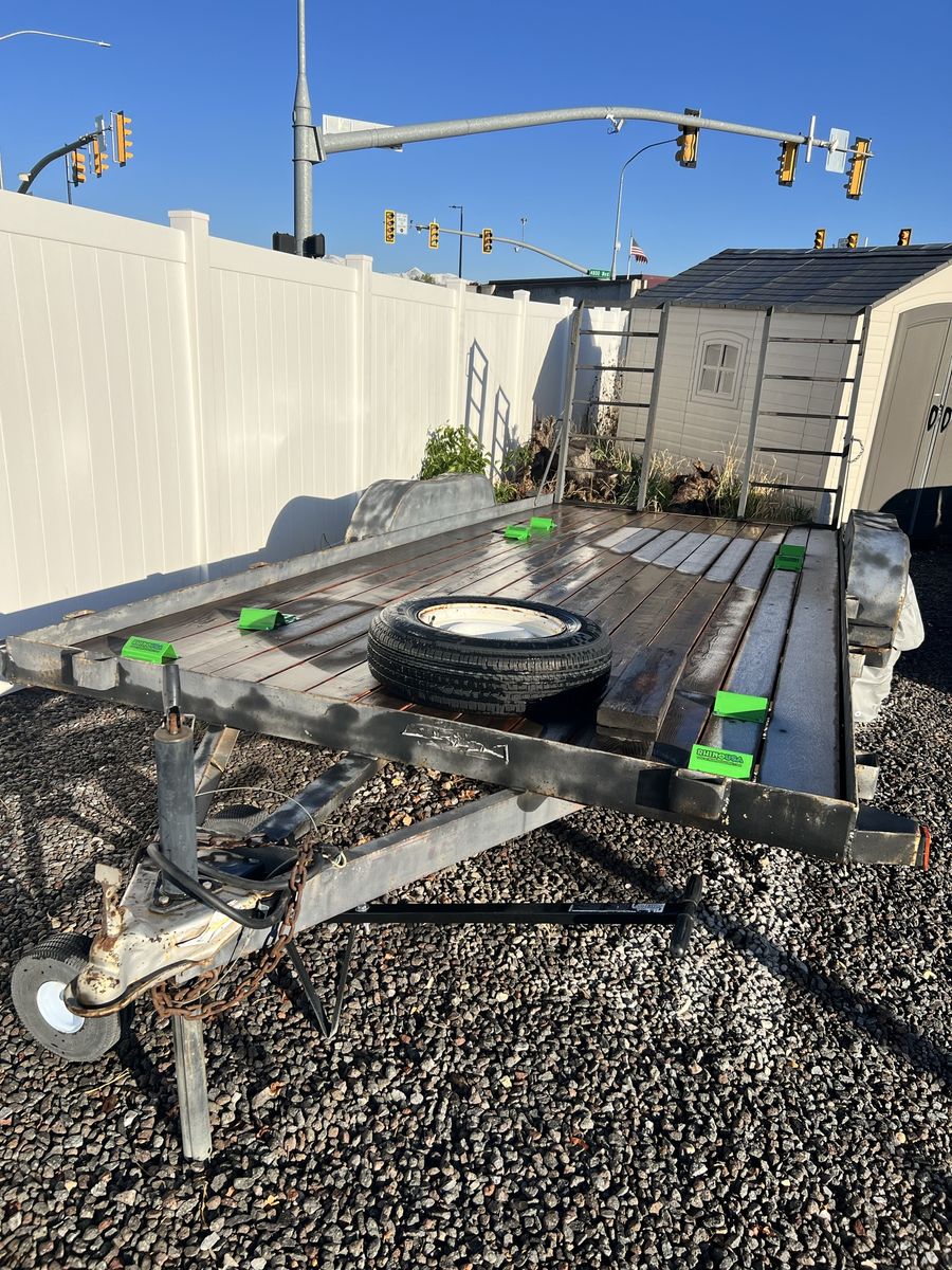 2000 Big Tex 7x18 10k GVWR Tandem Flatbed Trailer