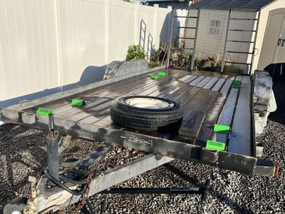 2000 Big Tex 7x18 10k GVWR Tandem Flatbed Trailer