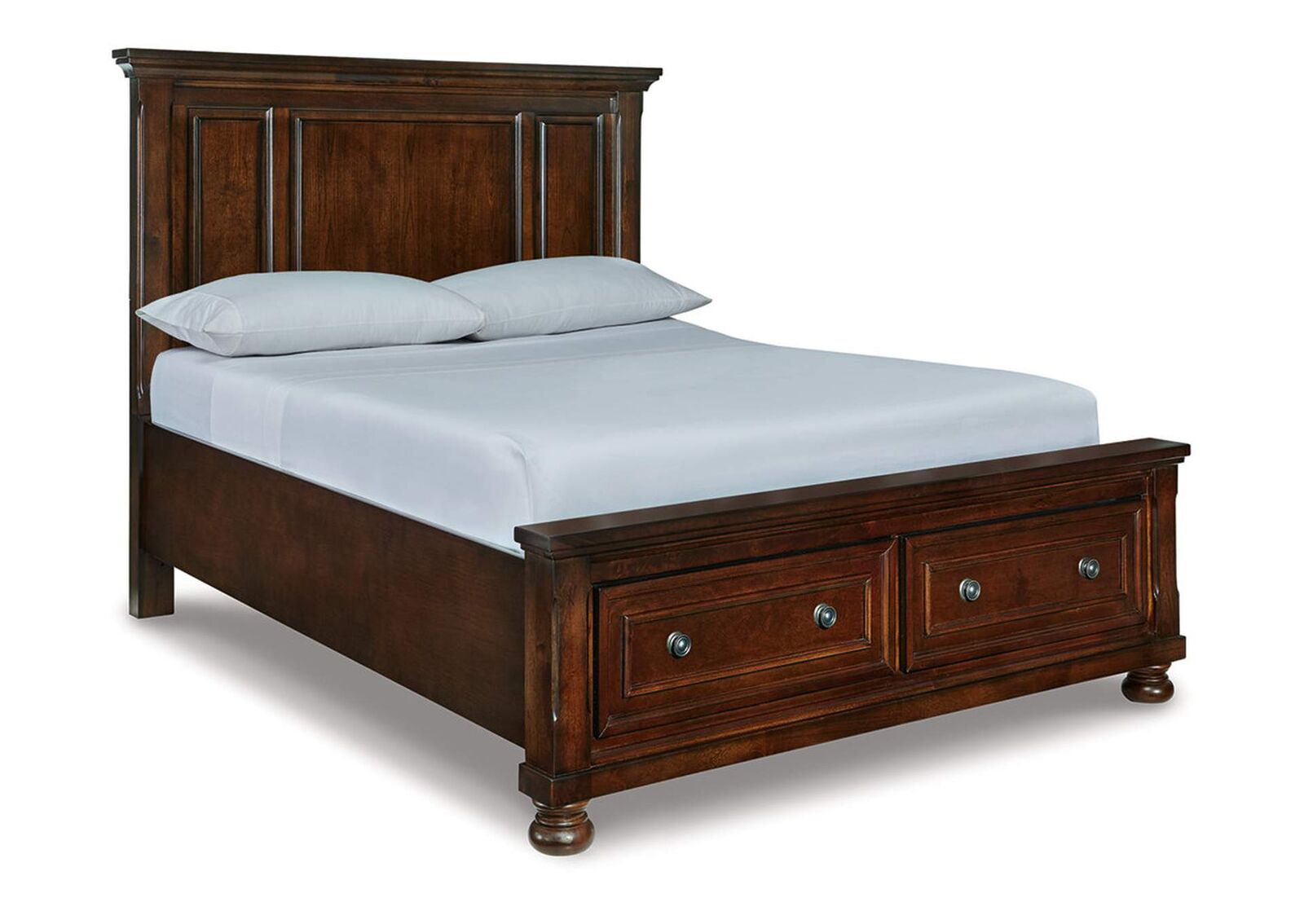 Porter Queen Panel Bed w/ Storage Footboard - Single Item - Bedroom Furniture - Action Home Furniture