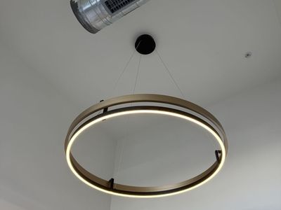 NEW Modern LED Chandelier Ring/Halo Light Gold